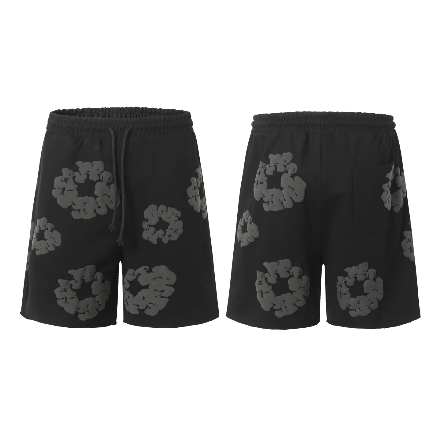 DENIM TEARS kapok new shorts Style number: 237P150 Color: black and gray Size: S M L XL